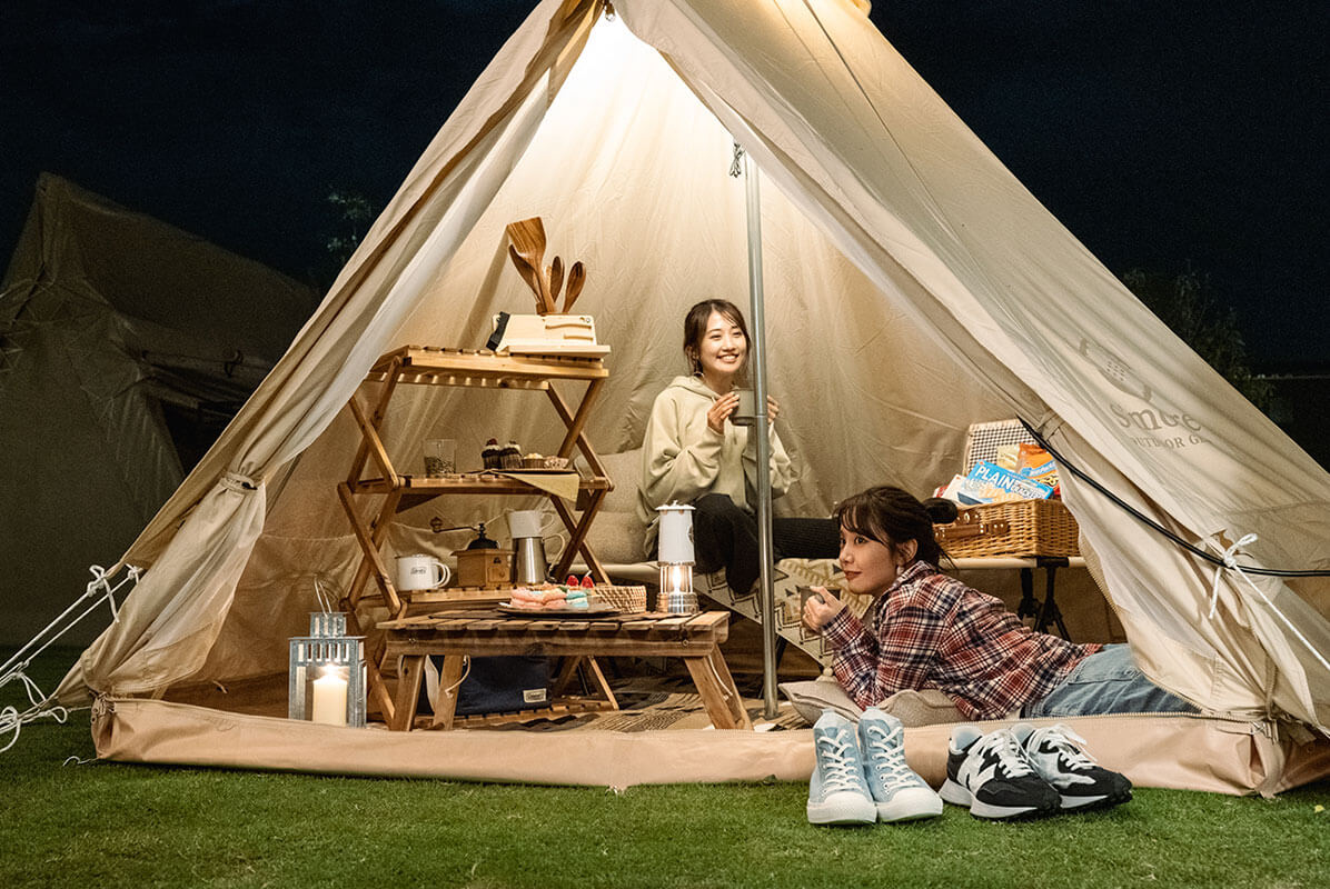 写真：ヴィラのテント