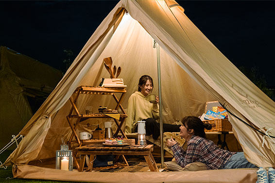 写真：ワンポールテント